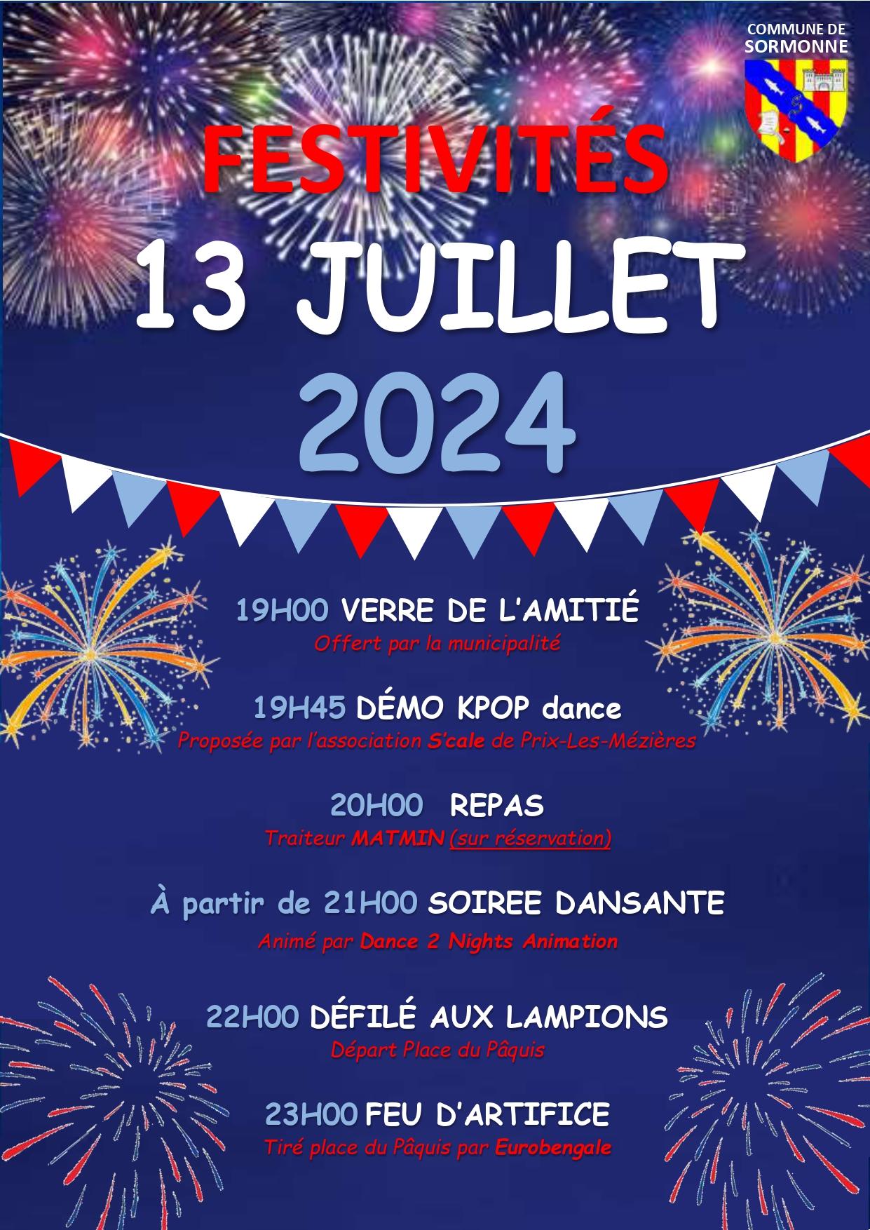 Affiche festitives 13 juillet 2024