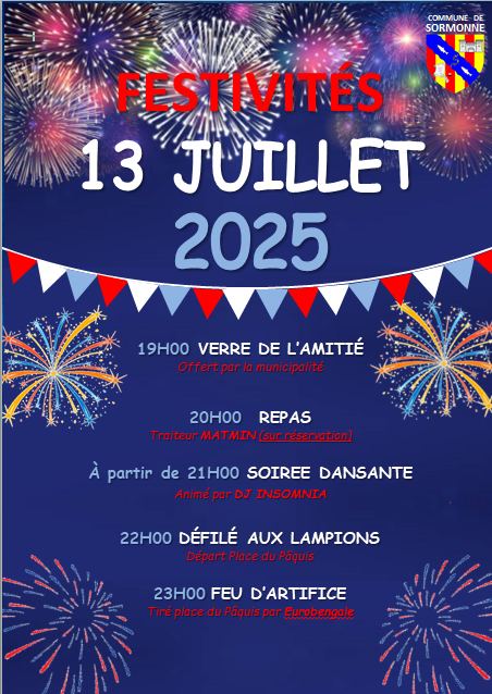 Affiche festitives 13 juillet 2026